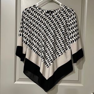 Neutral Tones Geometric Pattern Blouse